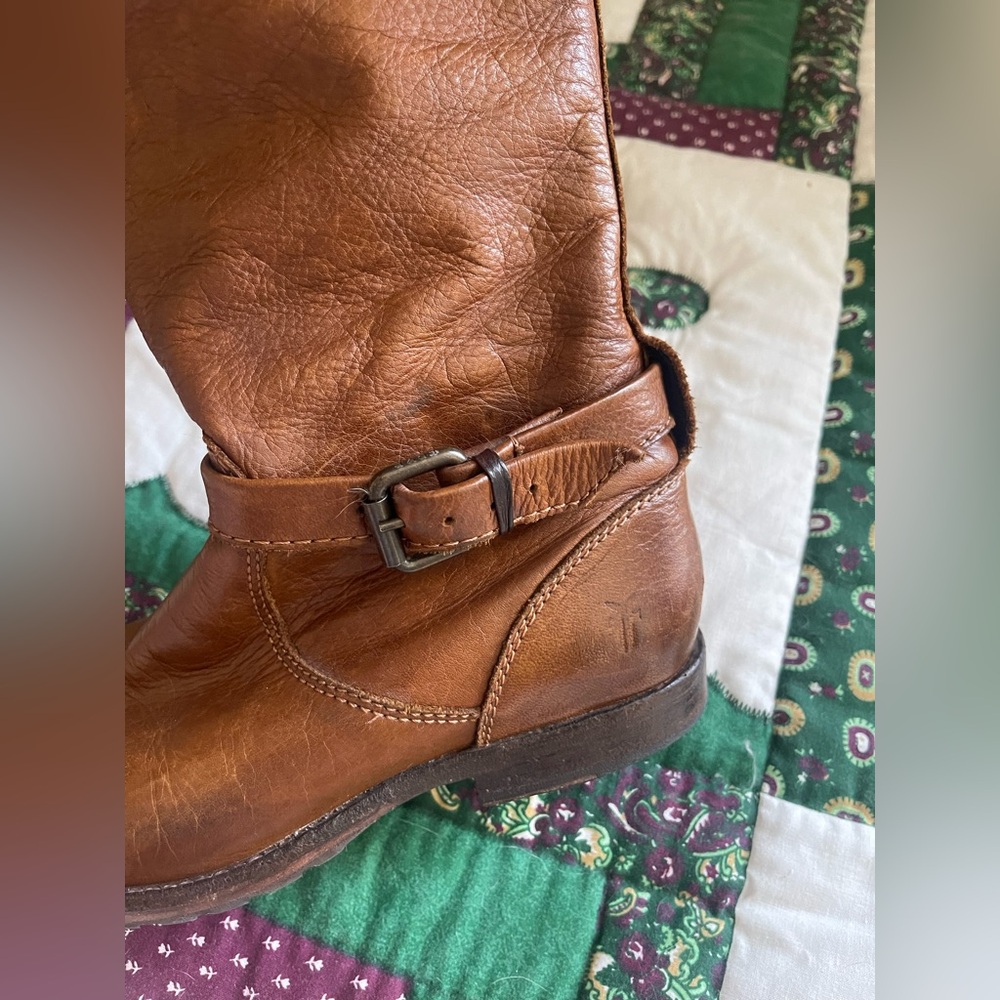 Brown Leather FRYE Phillips Riding Boot - Picture 5 of 13